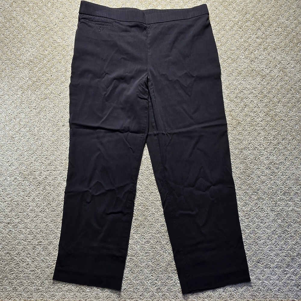 Sag Harbor Stretch Womens 14S Black Dress Pants Straight Leg Career Short